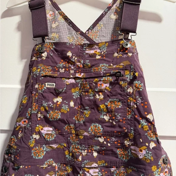 Duluth Trading Co Purple Floral Overalls - Picture 2 of 10